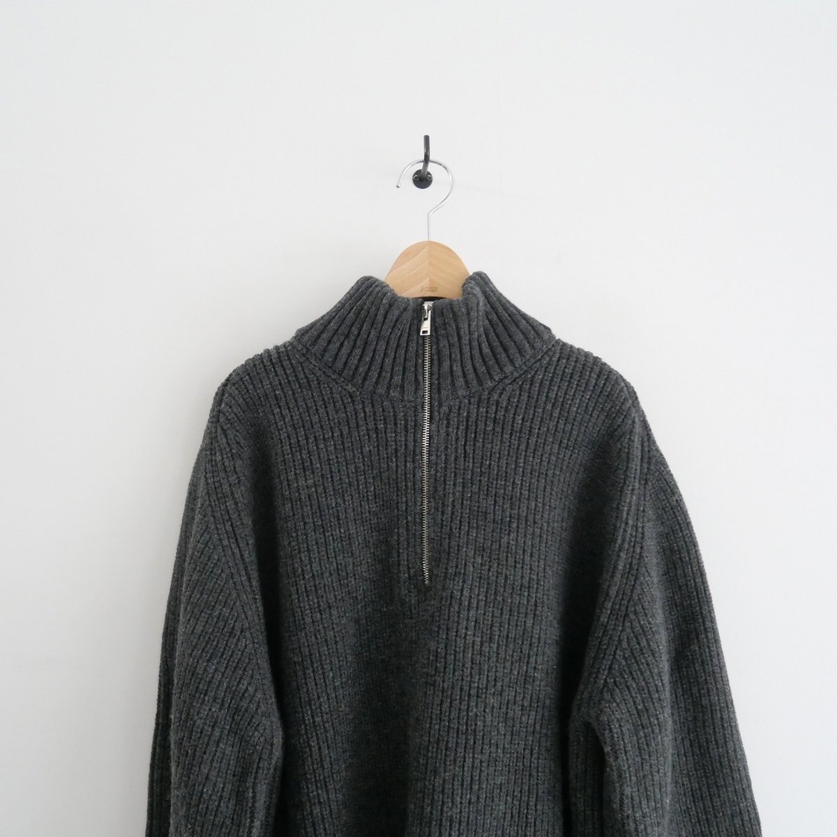 2022AW / CINOH / WOOL OVERSIZE HALF ZIPPER KNIT