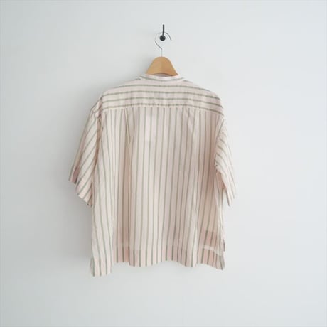 2024SS / JOHN SMEDLEY / コットンシルクストライプブラウス / 2508-0207