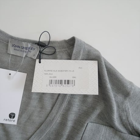 未使用 / JOHN SMEDLEY / シルクVネックニット / 2508-2181