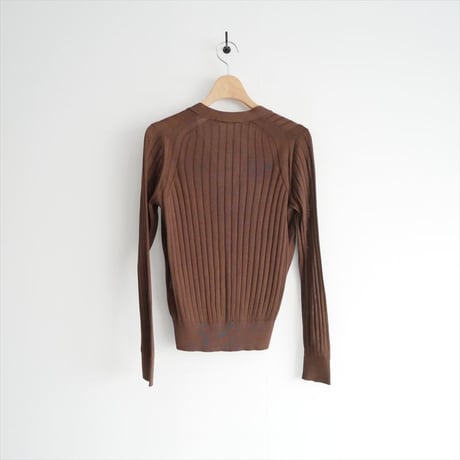 2025AW今季・人気完売品 / 未使用 / Demi-Luxe BEAMS別注 / SLOANE / 18ゲージ シルクリブ Vネック カーディガン  2512-1254
