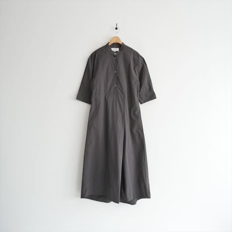 STUDIO NICHOLSON / SABO パウダーコットン ハーフプラケット シャツドレス / SNW-1371 / 2508-0429