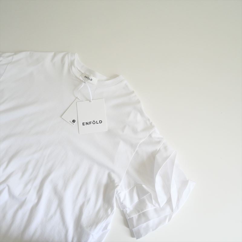 23ss　ENFOLD FLOWER SLEEVE PULL Tシャツ VONIQUE / ENFOLD / Flower sleeve T-shirt