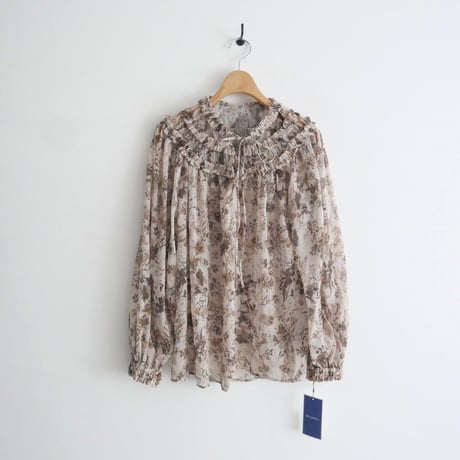 2022 / 未使用 / HELIOPOLE / DEVEAUX CHIFFON FRILL BLOUSE / 22003013037HN / 2306-0298
