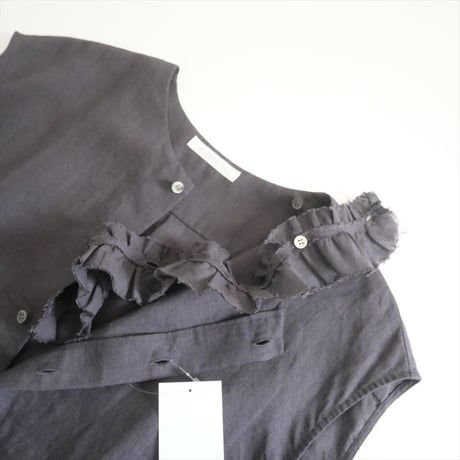2024SS・人気完売品 / GALERIE VIE / リネンポプリン クルーネックブラウス / 23014101706 / 2507-0576