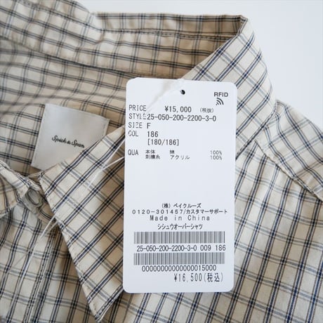 2025AW今季 / 未使用 / SPICK&SPAN / 刺繍オーバーシャツ / 25050200220030 / 2511-1078