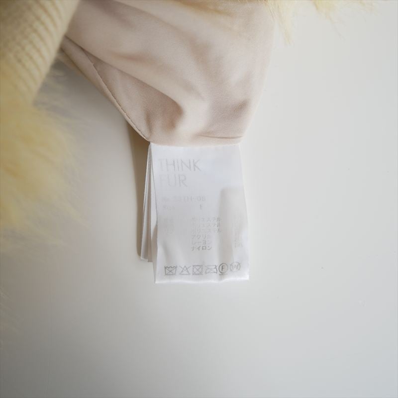 2023AW / THINK FUR / Fur×Knit Medium Cardigan