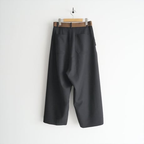 2023AW / PLAN C / TROUSERS WOOL DRILL ベルト付きワイドトラウザーズ / PNCAE52FYZ / 2404-0956