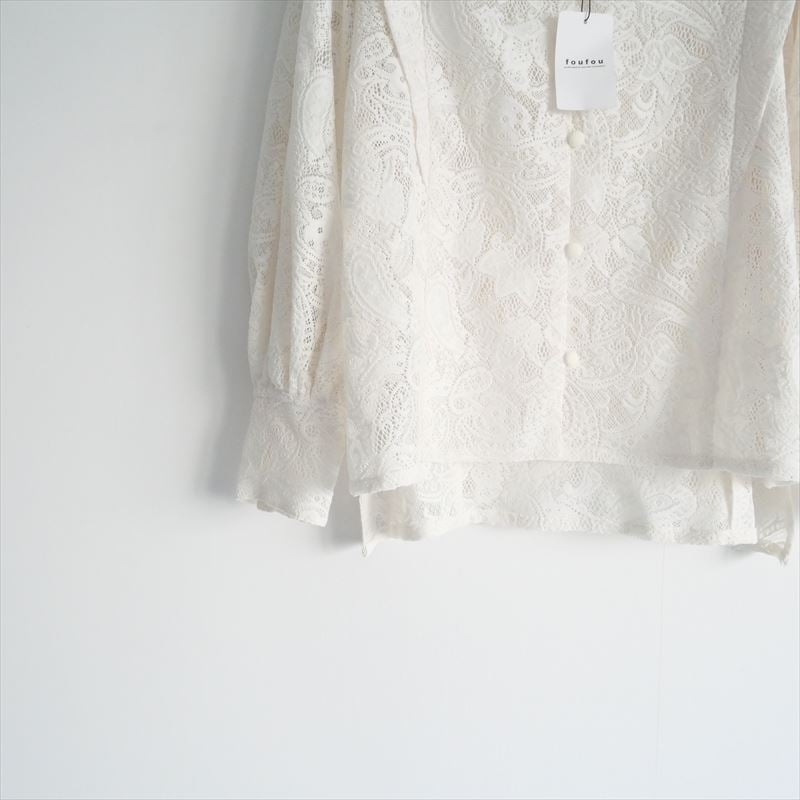 期間限定値下げ【foufou】美品front tuck lace blouse foufou】美品front tuck lace blouse 期間限定値下げ【foufou