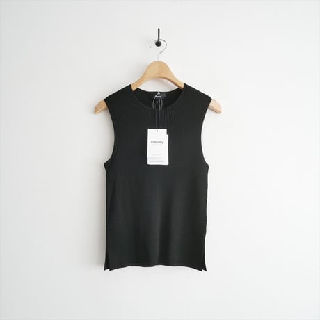 未使用 / theory luxe / Wooster Crepe Knit Sleeveless Shell / 01-4101724 / 2602-0768