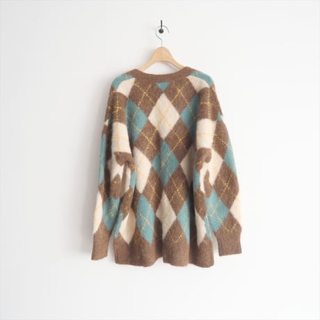 2023AW / THE SHINZONE / SHAGGY ARGYLE CARDIGAN / 23AWSNI02 / 2501-0605