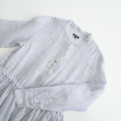 2021SS / 未使用 / R&D.M.Co-/OLDMANS TAILOR / ストライプオープンフロントドレス / 2400-0118