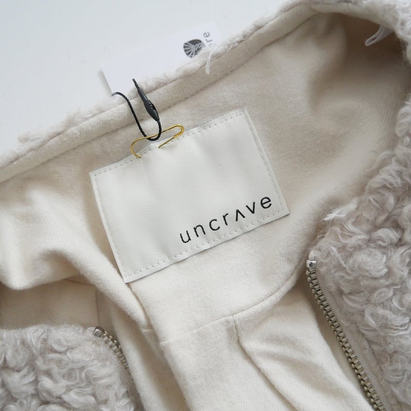 2022 / uncrave WHITE / カーリーボア ショートコート / CHHVNW0...