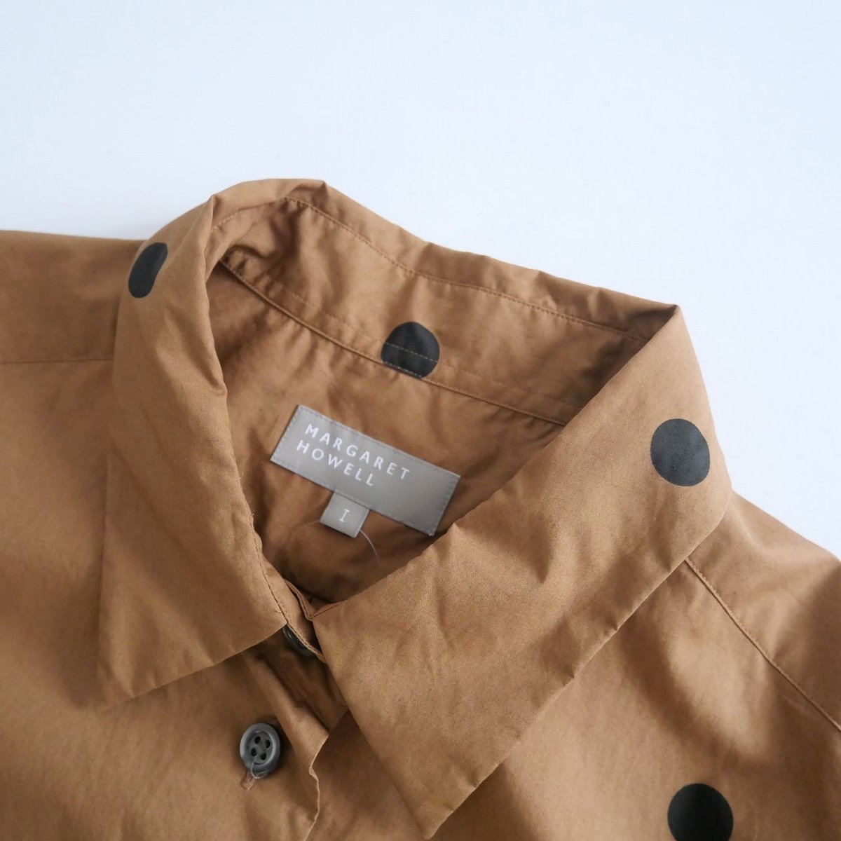 トップス MARGARET HOWELL 2021SS BIG SPOT COTTON 2021 / MARGARET HOWELL / BIG SPOT COTTON ドットシャツ