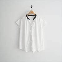 2025SS / human woman / フレンチスリーブカットソークレリックブラウス / 077-5160601 / 2508-0232