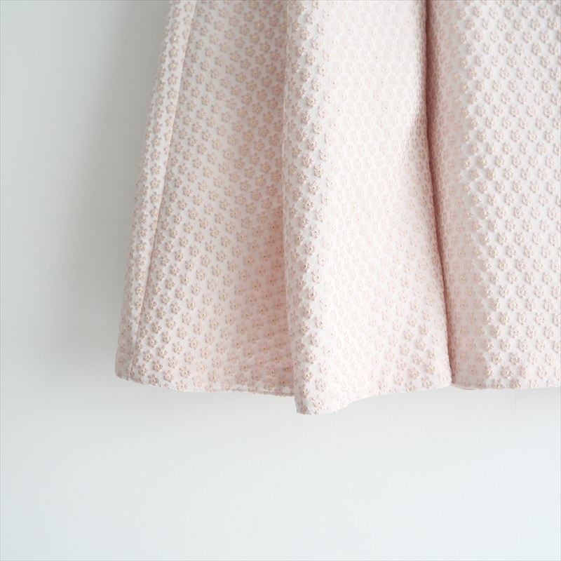 2021AW / OBLI / 小花ピンクジャガードスカート / 22TNNB74-1 / 2