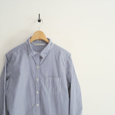 2022SS / MUSE de Deuxieme Classe / ストライプ チビエリシャツ(NAVY) / 22050520502010 / 2406-0196