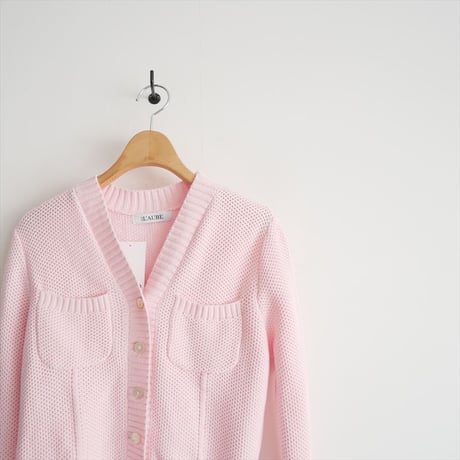 継続販売品・人気完売色 / L'AUBE BLANC Basket Knit Cardigan 23AU-14 / 2604-1109