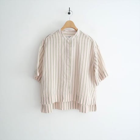 2024SS / JOHN SMEDLEY / コットンシルクストライプブラウス / 2508-0207