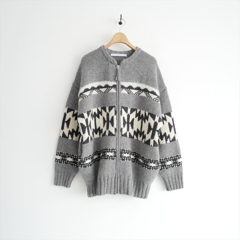 FRAMeWORK ジャガードジップカーディガン 中古・古着通販】FRAMeWORK (フレームワーク) ジャガードZIP