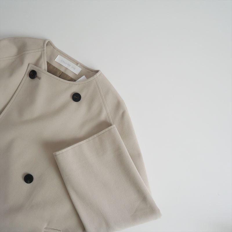 GALERIE VIE アイスグリーン　コットンコート 2025 / GALERIE VIE / コットンウールギャバジン カラーレス