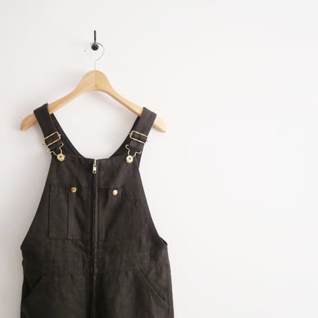 2022 / DELIY / LINEN CANVAS FLARE OVERALLS / 22030230001630 / FRAMeWORK購入品 / 2308-1115
