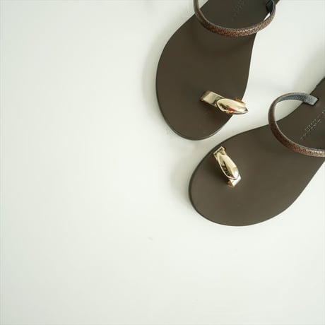 2025SS・人気完売品 / DEUXIEME CLASSE同型お取扱い / NICOLAS LAINAS / BROWN SNAKE SANDAL / 2511-0753