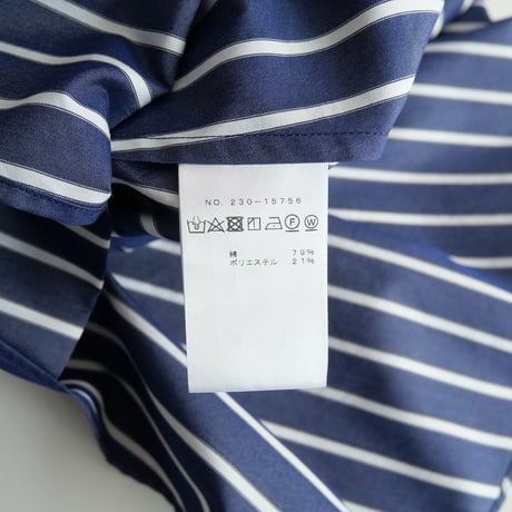2023 / M・fil × EFFE BEAMS / 別注 ストライプ シャツドレス / 230-15756 / 2310-0663