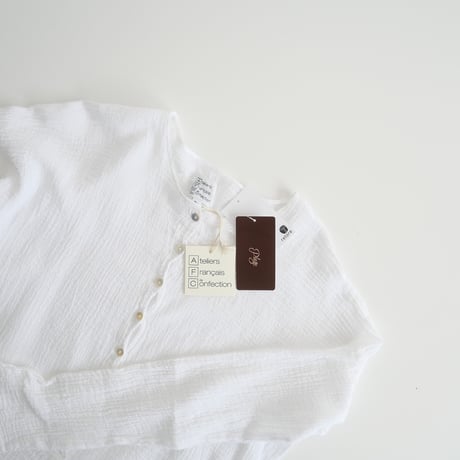 2023SS / 未使用 / Plage別注 / LES ATELIERS FRANCAIS DE CONFECTION / HENLY NECK L/SL シャツ3 / 2403-0295