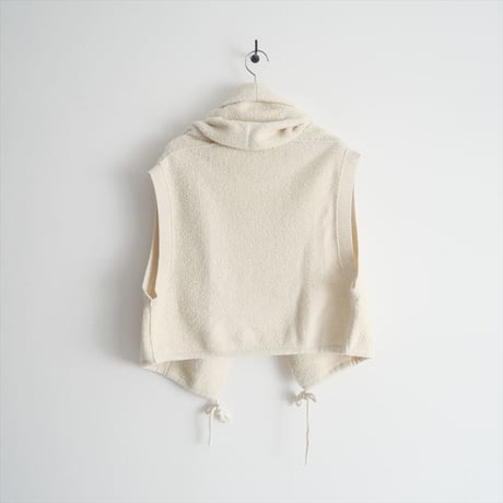 2023AW・人気完売品 / GALERIE VIE / コットンウールパイル ショールカラーベスト / 23023402206 / 2411-1520