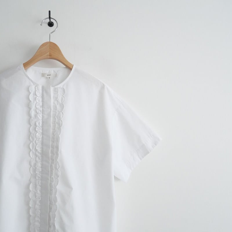 yori スカラップ刺繍サマーシャツ 36