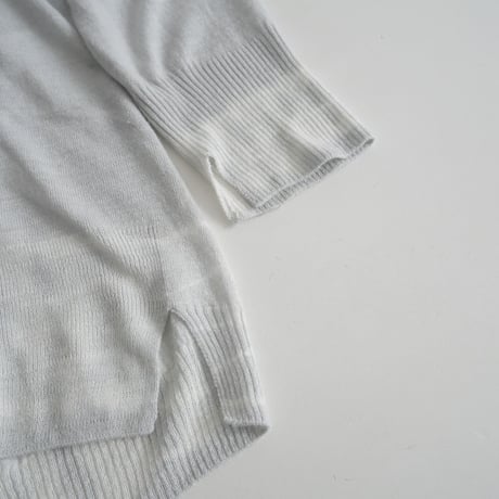 2023SS / pas de calais / リネン×レーヨンMIX しぼり染めカーディガン　 / 2343 / 2311-0250