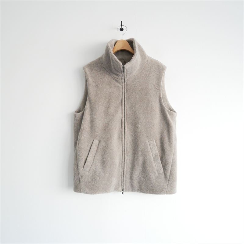 【ETRE TOKYO】メルトンフリースベスト　ベージュ ETRE TOKYO - メルトン フリースベスト | ADDICT WEB SHOP