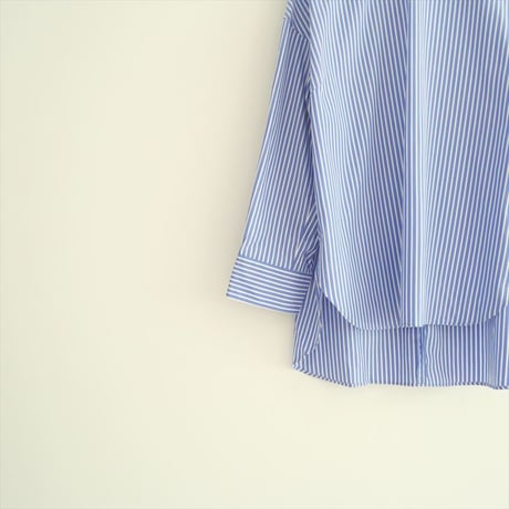 2024AW / 未使用 / ともさかりえさんのブランド / MY WEAKNESS / SHAUN SHIRT BLUE STRIPE / 9-SH-03 / 2509-0711