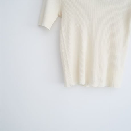 継続販売品 / Ballsey / TOMORROWLAND / マーセライズドコットンリブ ハーフスリーブプルオーバー / 11023202362 / 2411-1256