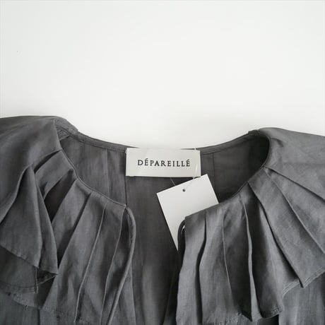 2026SS今季 DEPAREILLE RAMIE PLEATS SHORT SLEEVE BLOUSE B1162AFB331 2606-0678