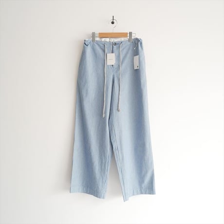2026SS今季 / 未使用 / eleven 2nd Hickory Cotton Wide Pants e2F-1032 / 2604-0438
