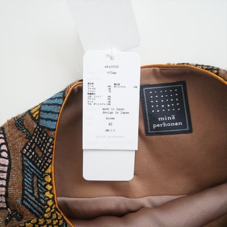 2023AW / 未使用 / mina perhonen / village ノースリーブドレス ヴィレッジ / aba3030 / 2402-1096
