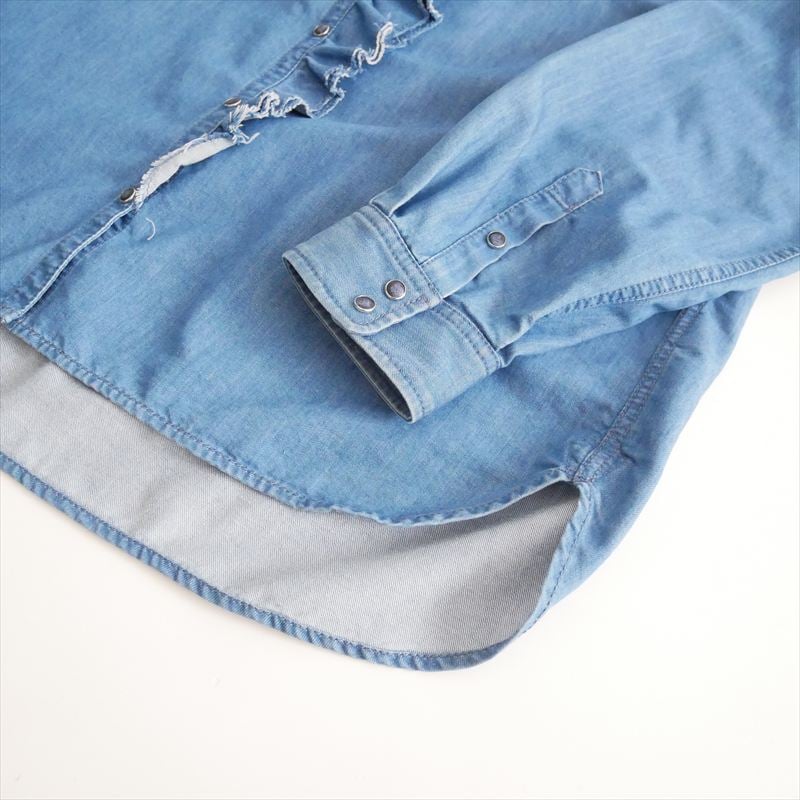 Drawer ラッフルデニムシャツ 65112990544 2605-1254 | retor