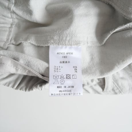 2024SS / ARGUE / BUFFY VINTAGE PANTS / AR24SS-AP036 / 2411-1051