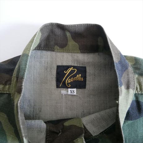 2025・人気完売品 NEEDLES Stand Collar Army Shirt QV150 2604-0971