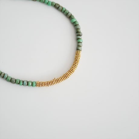 2025 / 未使用 / MUSE de Deuxieme Classe購入品 / TAI GREEN TURQUOISE*GOLD SINGLE ブレスレット / 2605-0473