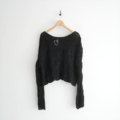 人気完売品 / SPICK&SPAN ギマコットン透かし編みボートネックニット 24080200521010 / 2605-2183