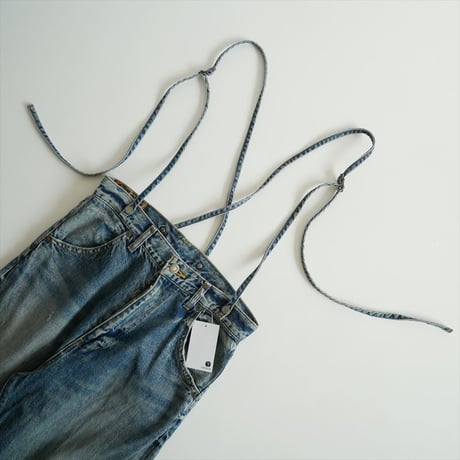 人気完売品 / Whim Gazette / サスペンダーDENIM / WGZ1022202A0009 / 2510-1488