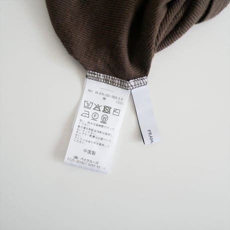 2025SS・人気完売品 / FRAMeWORK スラブシアーテレコヘンリーS/S-Tee 25070220785020 / 2605-0549