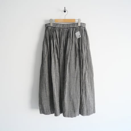 2023SS / jujudhau / GATHER SKIRT　ギンガムチェック / 2312-0700