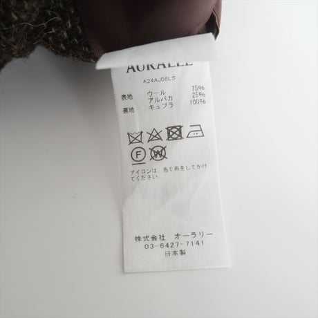 2024AW・人気完売品 / AURALEE / LAMA SHETLAND WOOL TWEED OVER JACKET  / A24AJ06LS / 2501-0287