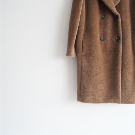 〇2023AW / S Max Mara / アルパカシャギーダブルブレストコート / 23901620336 / 2510-1014