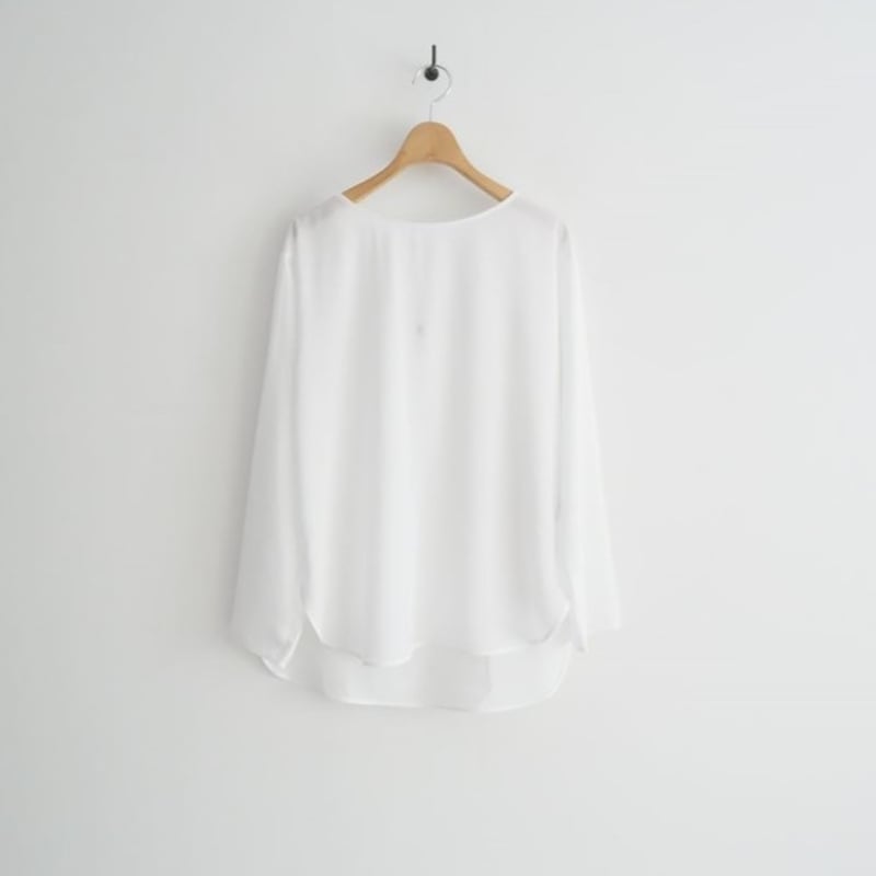 GALLARDAGALANTE 白ラウンドブラウスTee ガリャルダガランテ GALLARDAGALANTE ラウンドブラウスTee