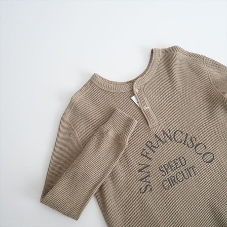 2024AW・人気完売品 / L'Appartement別注 / GOOD GRIEF! / SFSC PRINTED HENLEY NECK TOP / 2501-0761