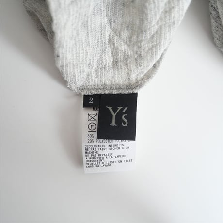 2023SS / Y’s / LINEN POLYESTER WRINKLED PLAIN STITCH ROUND NECK BIG T / YZ-T09-360 / 2311-1194